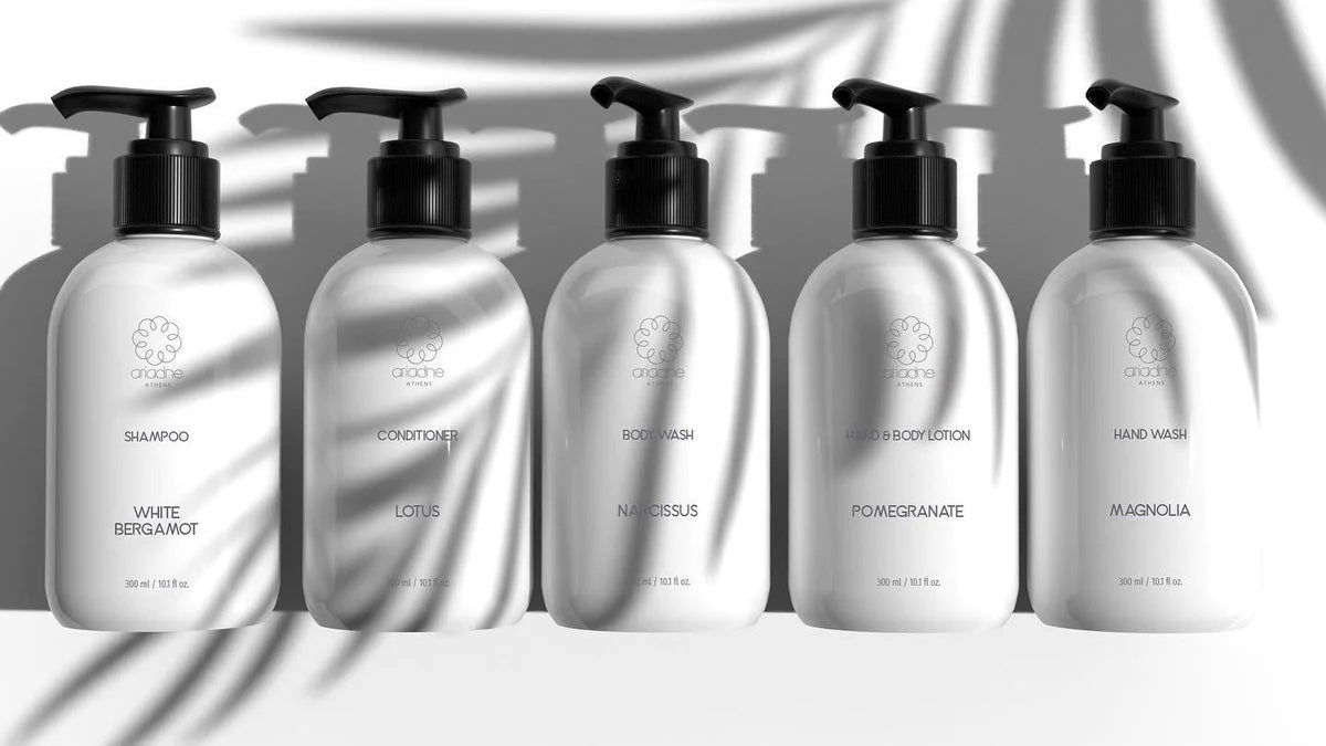 Ariadne Athens Premium Skin Wellness Produkte aus Griechenland , Shampoo, Conditioner , Shower gel,  Handwash und  Bodylotion. - kasubeauty